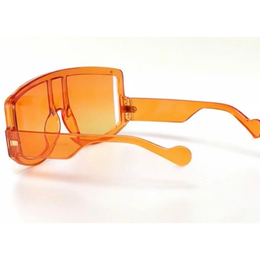 Women Oversized Sunglasses Fashion Trendy Oceanic Orange Lens Beach Style Lentes